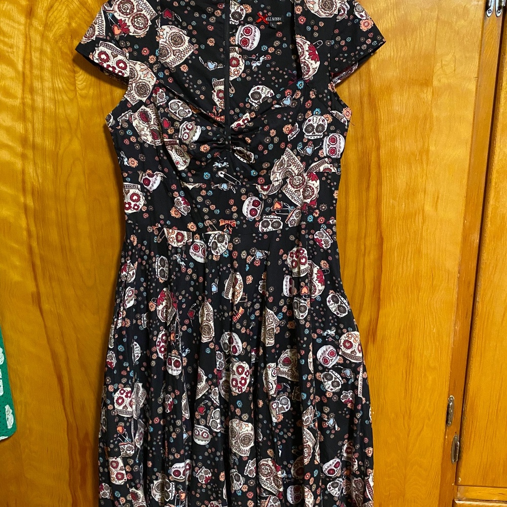 Sugar Skull swing dress by Hellbunny size L